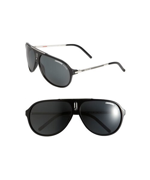 CARRERA（カレラ）の「Carrera Eyewear 'Hots' 64mm Aviator Sunglasses（サングラス・メンズ・Black）」の2枚目の写真