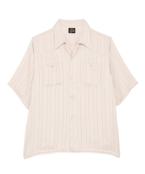 Needles（ニードルス）の「S/S Cowboy One-Up Shirt - TA/CU/PE Georgette（トップス・メンズ・BLACK/01/BEIGE/27/BLUE/73・S/M/L）」の2枚目の写真