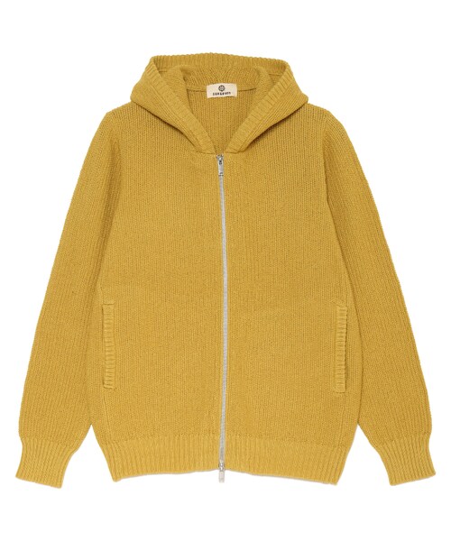 MOSS STITCH KNIT HOODIE