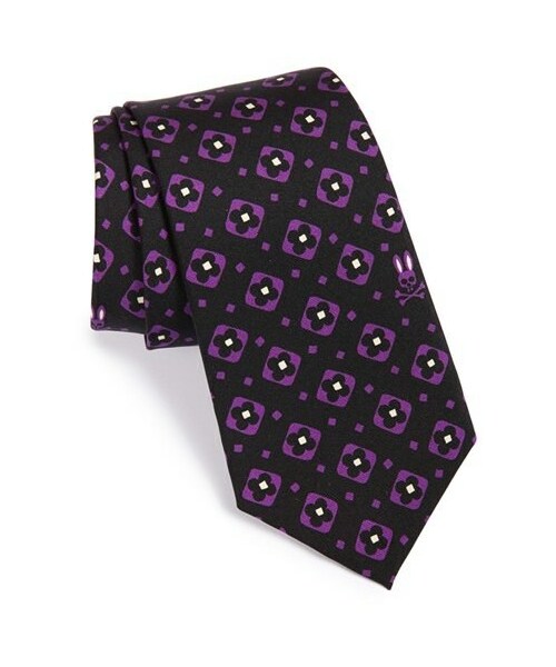 Psycho Bunny(サイコバニー)の「Psycho Bunny Medallion Silk Tie(ネクタイ・メンズ・Red/Navy・Regular)」の1枚目の写真