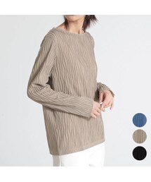 and it_（アンドイット）の「リップルストライプボートネックカットソー M L（その他）」