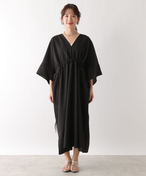 レプシィム　マタニティ　シャーリングVワンピース　ブラック 楽天市場】【産前・産後対応】マタニティ/シャーリングV