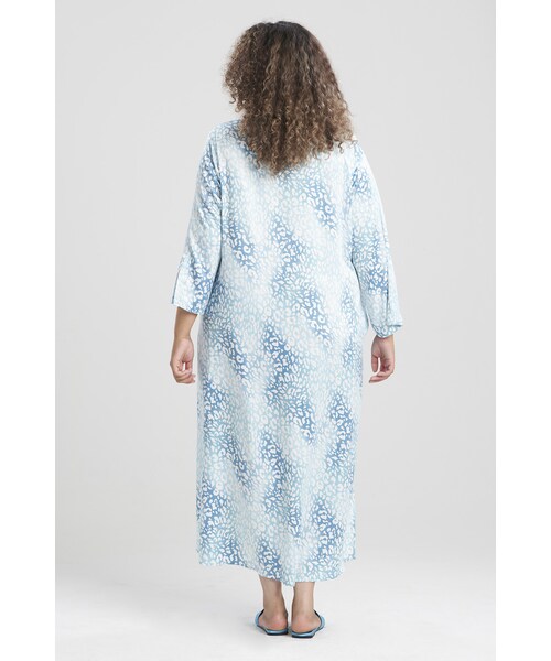 Josie Natori（ジョーシーナトリ）の「Misty Leopard Caftan（その他・レディース・Blue White・XS/S/M/L/XL/1X/2X/3X）」の4枚目の写真