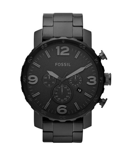 FOSSIL(フォッシル)の「Fossil 'Nate' Chronograph Bracelet Watch, 50mm(アナログ腕時計・メンズ・Black)」の2枚目の写真