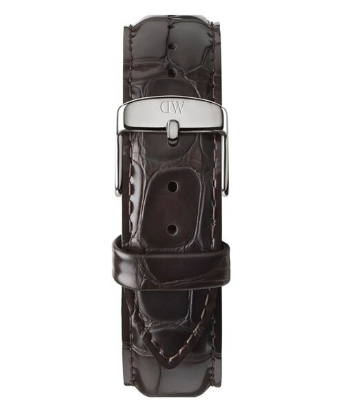 Daniel Wellington（ダニエルウェリントン）の「Daniel Wellington 'Classic York' Leather Strap Watch, 40mm（アナログ腕時計・メンズ・Dark Brown/ Silver）」の2枚目の写真