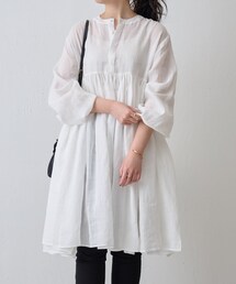 BEARDSLEY | リネンギャザーチュニック(トップス)