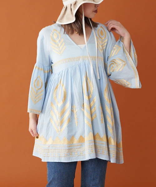 チャオパニック　aguni シャイニー刺繍チュニックワンピ CIAOPANIC（チャオパニック）の「【Aguni/アグニ】シャイニー