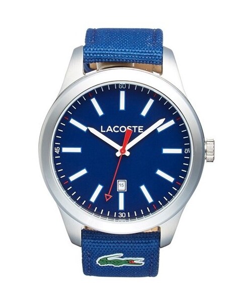 LACOSTE（ラコステ）の「Lacoste 'Auckland' Canvas Strap Watch, 44mm（アナログ腕時計・メンズ・Blue）」の2枚目の写真