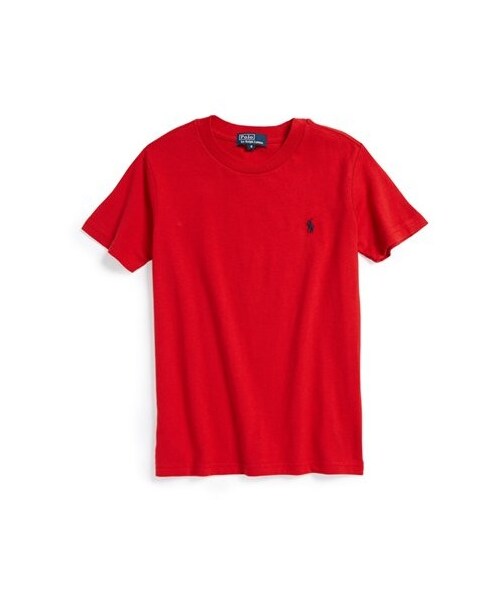 RALPH LAUREN（ラルフ ローレン）の「Ralph Lauren Cotton Crewneck T-Shirt (Big Boys)（Tシャツ/カットソー・キッズ・White/Andover Heather/Rl2000 Red・Big Boy Small/Big Boy Large）」の2枚目の写真