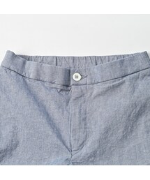 【美品】45R 綿麻オックスストレッチのイージースリムパンツ ピンク 45R 綿麻オックスストレッチのイージースリムパンツ (ピンク