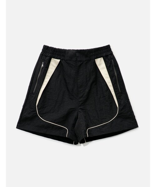 Faux Leather Accent Shorts