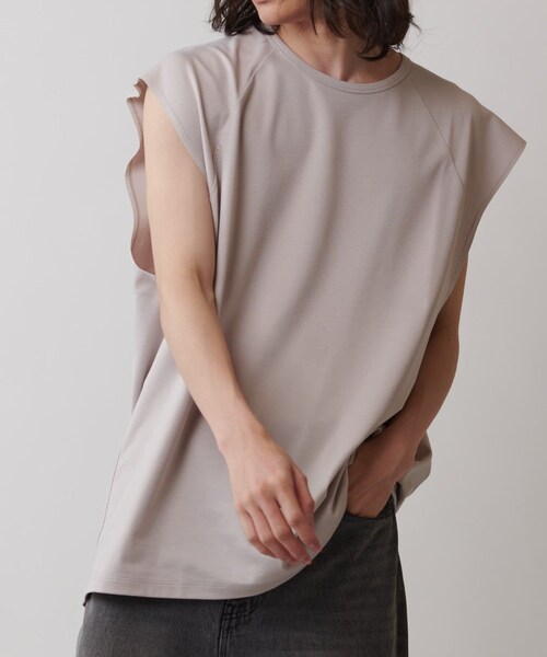 Lui's（ルイス）の「SHINE ノースリーブカットソー（Tシャツ/カットソー・メンズ・ホワイト/ブラック/チャコールグレー/ライトグレー・F）」の4枚目の写真