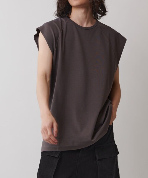 Lui's（ルイス）の「SHINE ノースリーブカットソー（Tシャツ/カットソー・メンズ・ホワイト/ブラック/チャコールグレー/ライトグレー・F）」の3枚目の写真