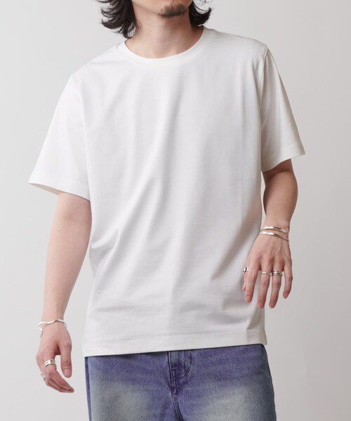 Lui's(ルイス)の「SHINE BASIC TEE(Tシャツ/カットソー・メンズ・ホワイト/ライトグレー/チャコールグレー/ブラック・S/M)」の1枚目の写真