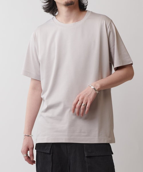 Lui's(ルイス)の「SHINE BASIC TEE(Tシャツ/カットソー・メンズ・ホワイト/ライトグレー/チャコールグレー/ブラック・S/M)」の4枚目の写真