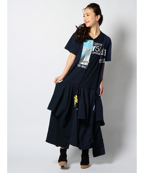 古着　リメイク　Tシャツ ワンピース bf430cd12e0da589089ac1c52ed80e