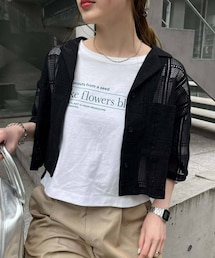 CIAOPANIC TYPY | USAコットンクロップド丈ロゴTEE(Tシャツ/カットソー)