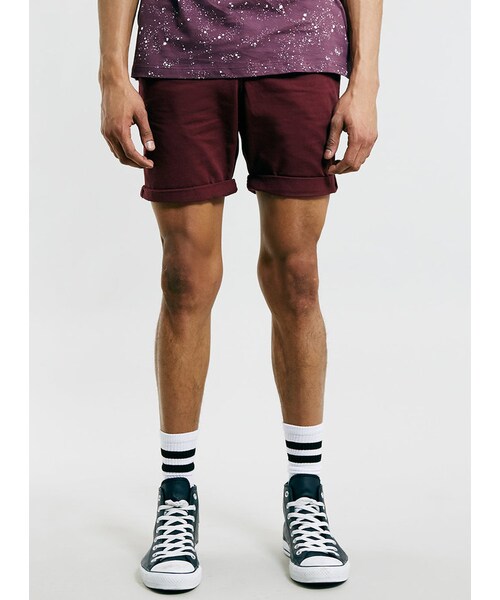 TOPMAN(トップマン)の「Burgundy Chino Shorts(その他パンツ・メンズ・Red・30)」の1枚目の写真