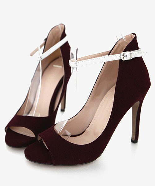 DHOLIC（ディーホリック）の「オープントゥストラップヒール（パンプス・レディース・ブラックA/ブラックB/ブルーA/ベージュB/ワインA・225/230/235/240/245/250）」の5枚目の写真