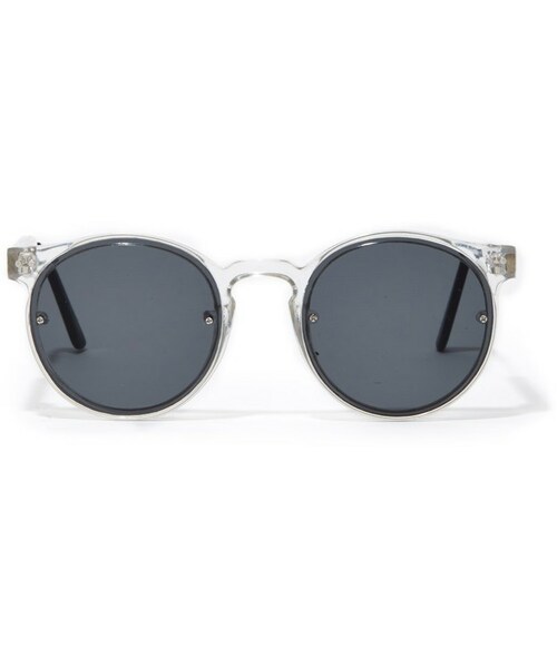 FOREVER 21（フォーエバー トゥエンティーワン）の「FOREVER 21 Spitfire Post Punk Sunglasses（サングラス・レディース・Clear/black・One size）」の2枚目の写真