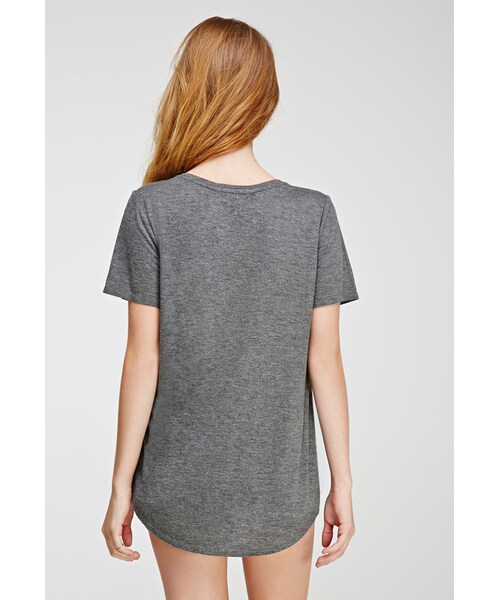 FOREVER 21（フォーエバー トゥエンティーワン）の「FOREVER 21 V-Neck Pocket Tee（Tシャツ/カットソー・レディース・Blue/Charcoal・Large/Medium/Small）」の2枚目の写真