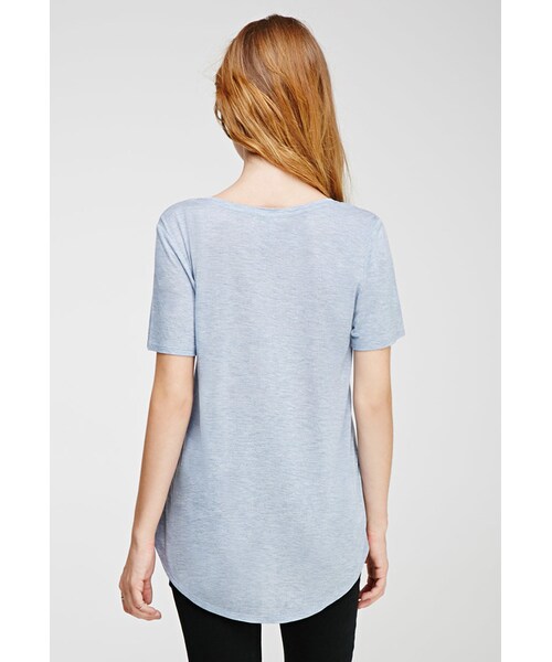 FOREVER 21（フォーエバー トゥエンティーワン）の「FOREVER 21 V-Neck Pocket Tee（Tシャツ/カットソー・レディース・Blue/Charcoal・Large/Medium/Small）」の9枚目の写真
