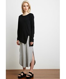 FOREVER 21 | FOREVER 21 Asymmetrical Side Vent Sweatshirt(ニット/セーター)