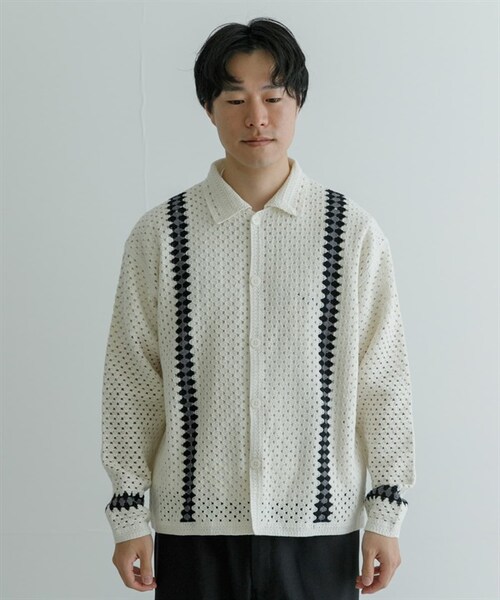 URBAN RESEARCH(アーバンリサーチ)の「URBAN RESEARCH iD 鉤針襯衫(その他・メンズ・黑色/原色・黑色/原色)」の13枚目の写真