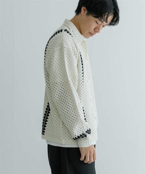 URBAN RESEARCH(アーバンリサーチ)の「URBAN RESEARCH iD 鉤針襯衫(その他・メンズ・黑色/原色・黑色/原色)」の10枚目の写真