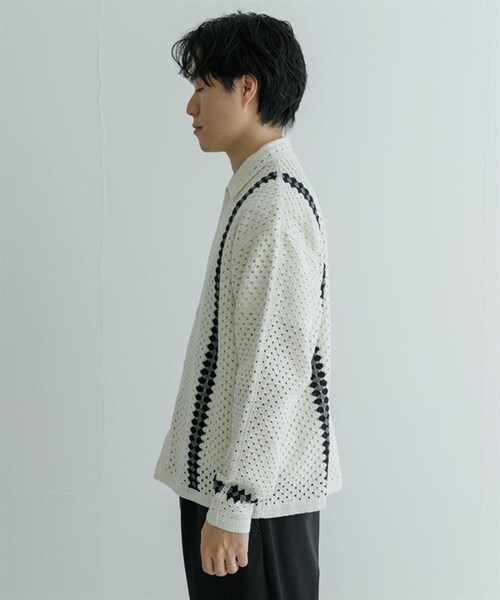 URBAN RESEARCH(アーバンリサーチ)の「URBAN RESEARCH iD 鉤針襯衫(その他・メンズ・黑色/原色・黑色/原色)」の14枚目の写真