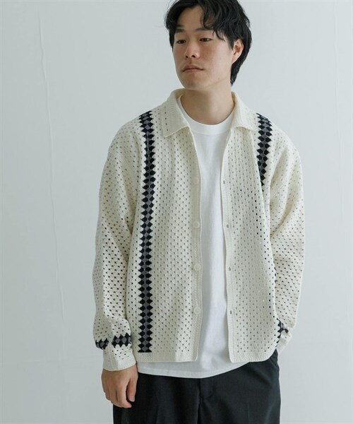 URBAN RESEARCH(アーバンリサーチ)の「URBAN RESEARCH iD 鉤針襯衫(その他・メンズ・黑色/原色・黑色/原色)」の9枚目の写真