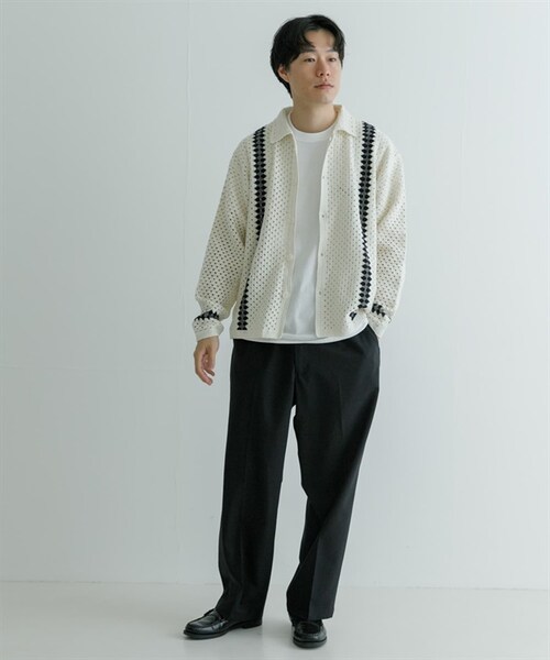 URBAN RESEARCH(アーバンリサーチ)の「URBAN RESEARCH iD 鉤針襯衫(その他・メンズ・黑色/原色・黑色/原色)」の12枚目の写真