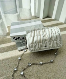 one after another NICE CLAUP | ビジューストラップ付きシャーリングショルダーバッグ(ショルダーバッグ)