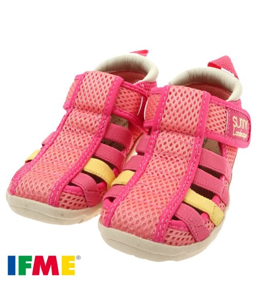 apres les cours（アプレレクール）の「◎SUNNY × IFME(イフミー)水抜きウォーターサンダル（シューズ・キッズ・ブラック/ブルー/オフホワイト/ピンク・16/17/18/19）」の4枚目の写真