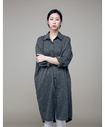 mooncat | 色長版襯衫/外套色(トップス)