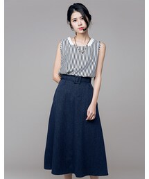 mooncat | 色傘襬A字長裙色(スカート)