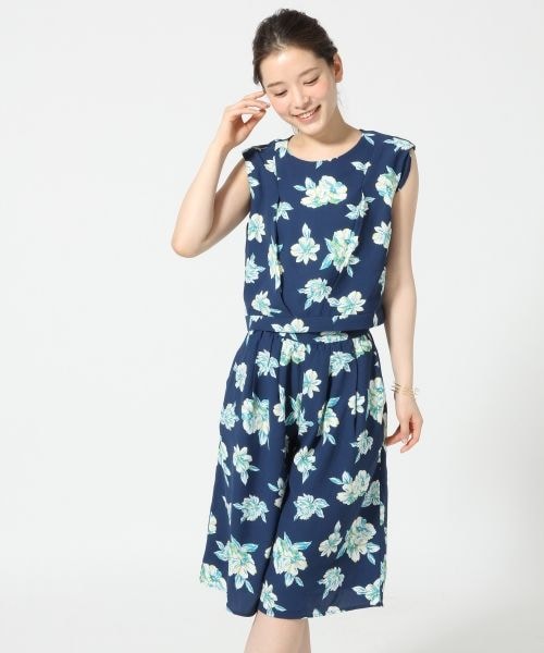 LOWRYS FARM(ローリーズファーム)の「ハナガラNS*ガウチョ(ワンピース/ドレス・レディース・オフ05/ネイビー88・M/L)」の2枚目の写真