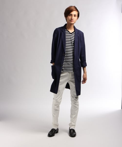 HARE（ハレ）の「タイプライターシャツコート（ジャケット/アウター・メンズ・OFF/BRN2/BLU5/NVY・Ｓ/Ｍ/Ｌ）」の8枚目の写真