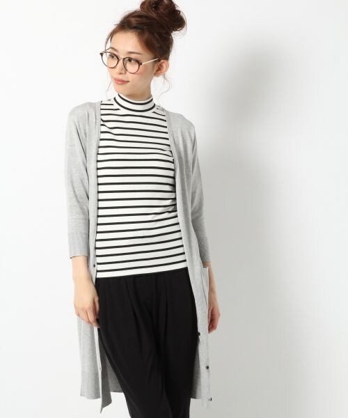 BLISS POINT Womens（ブリスポイント ウイメンズ）の「【UVカット】15SSロングVネックカーディガン（トップス・レディース・ホワイト05/ブラック09/グレー15/ベージュ52/カーキ78・Ｍ/Ｌ）」の3枚目の写真