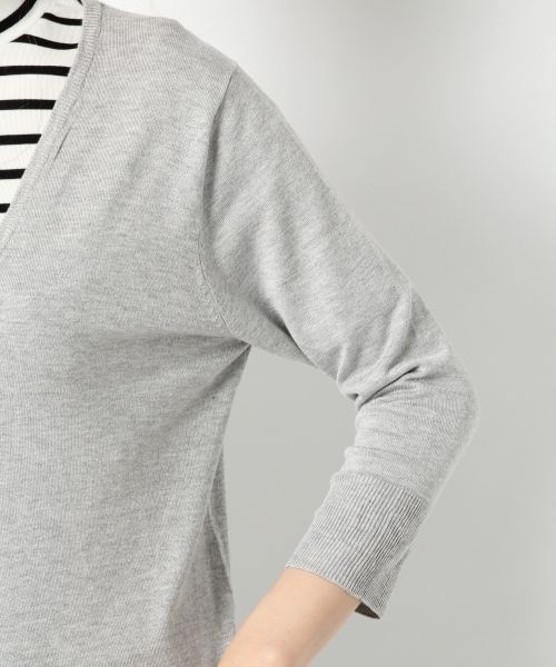 BLISS POINT Womens（ブリスポイント ウイメンズ）の「【UVカット】15SSロングVネックカーディガン（トップス・レディース・ホワイト05/ブラック09/グレー15/ベージュ52/カーキ78・Ｍ/Ｌ）」の11枚目の写真