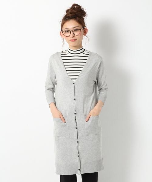 BLISS POINT Womens（ブリスポイント ウイメンズ）の「【UVカット】15SSロングVネックカーディガン（トップス・レディース・ホワイト05/ブラック09/グレー15/ベージュ52/カーキ78・Ｍ/Ｌ）」の7枚目の写真