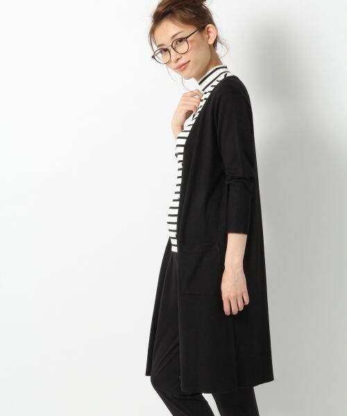 BLISS POINT Womens（ブリスポイント ウイメンズ）の「【UVカット】15SSロングVネックカーディガン（トップス・レディース・ホワイト05/ブラック09/グレー15/ベージュ52/カーキ78・Ｍ/Ｌ）」の2枚目の写真