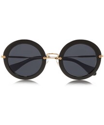 miu miu | Miu Miu Round-frame acetate sunglasses(サングラス)