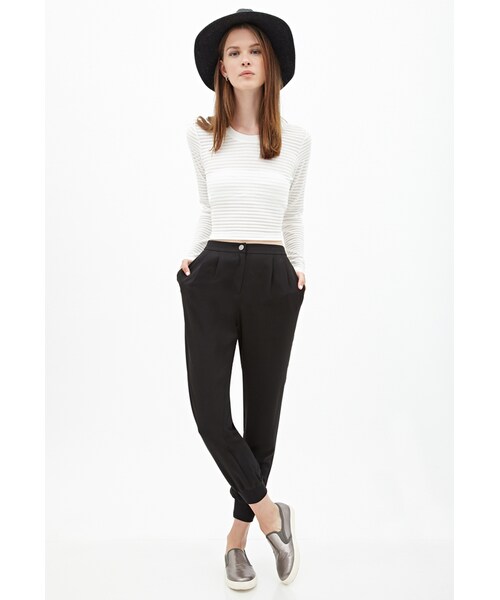 FOREVER 21（フォーエバー トゥエンティーワン）の「FOREVER 21 Woven Chino Joggers（その他パンツ・レディース・Black・Large）」の5枚目の写真