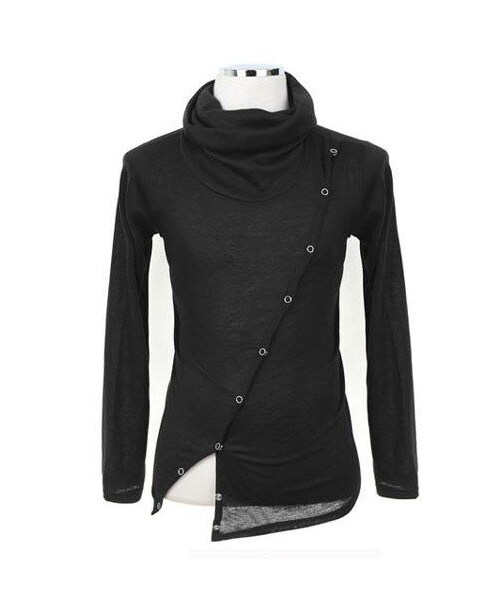 STORES.jp（ストアーズドットジェーピー）の「斜めボタンタートル★モード×スタイリッシュ★【送料無料】（Tシャツ/カットソー・メンズ・その他）」の5枚目の写真