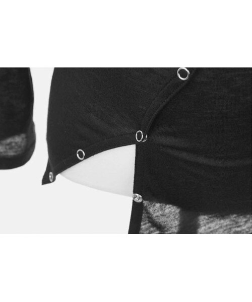 STORES.jp（ストアーズドットジェーピー）の「斜めボタンタートル★モード×スタイリッシュ★【送料無料】（Tシャツ/カットソー・メンズ・その他）」の9枚目の写真