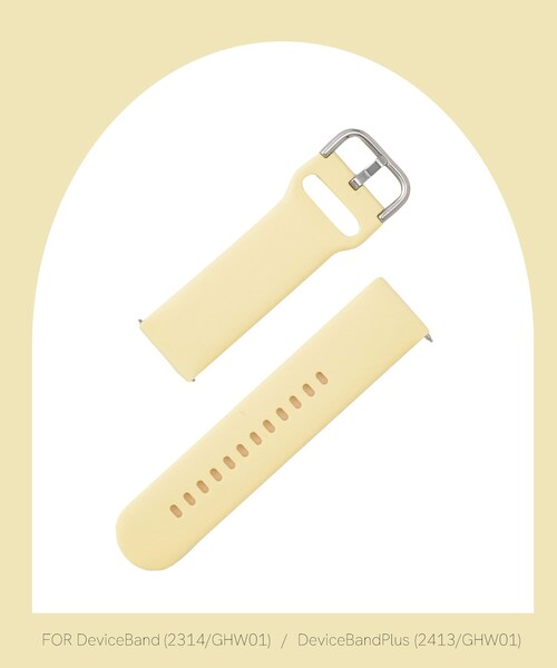 3coins（3coins）の「デバイスバンド用シリコンバンド（腕時計・ベージュ/パープル/カーキ/イエロー/グレー・FREE）」の5枚目の写真