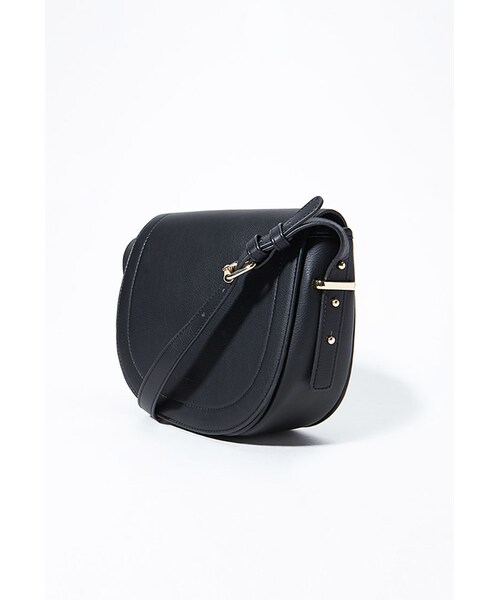 FOREVER 21(フォーエバー トゥエンティーワン)の「FOREVER 21 Flap-Top Faux Leather Crossbody(ショルダーバッグ・レディース・Black/Red・One size)」の9枚目の写真