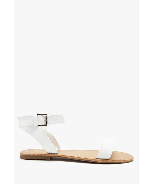 FOREVER 21（フォーエバー トゥエンティーワン）の「FOREVER 21 Faux Leather Ankle Strap Sandals（サンダル・レディース・Camel/Black/White・7/6/8/9/10）」の10枚目の写真