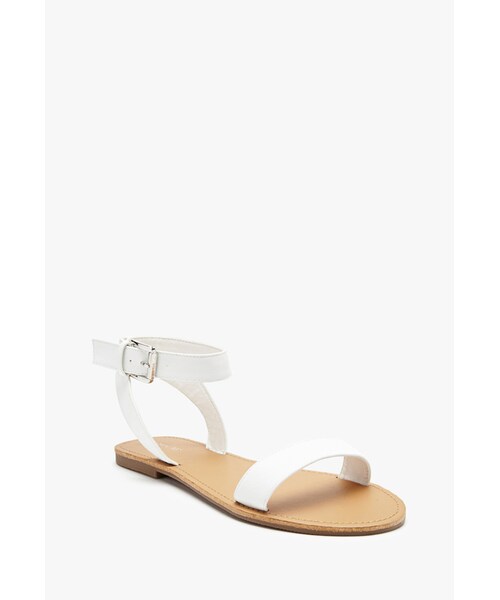 FOREVER 21（フォーエバー トゥエンティーワン）の「FOREVER 21 Faux Leather Ankle Strap Sandals（サンダル・レディース・Camel/Black/White・7/6/8/9/10）」の8枚目の写真